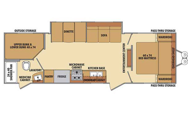 Prime RV rental floorplan